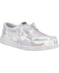 HEYDUDE - Wally Washed Camo Greyscale Desert Boat Shoes - Lyst