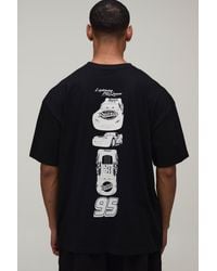 BoohooMAN - Oversized Lightening Mcqueen License Print T-Shirt - Lyst