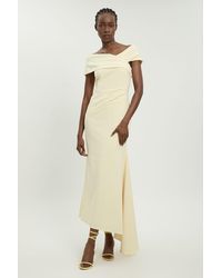 Karen Millen - Compact Stretch Viscose Bandeau Maxi Dress - Lyst