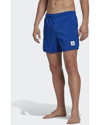 adidas - Short Length Solid Swim Shorts - Lyst