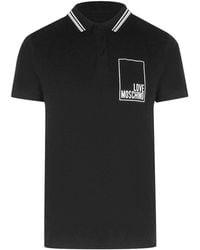 Moschino - Love Box Logo Polo Shirt Cotton - Lyst