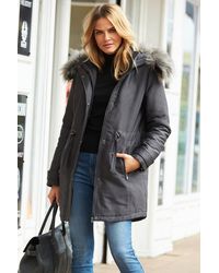 Sosandar - Luxe Faux Fur Hooded Parka Coat - Lyst