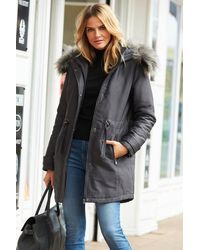 Sosandar - Luxe Faux Fur Hooded Parka Coat - Lyst