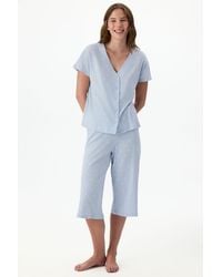 Penti - Sky Pointel Polka Dot Short Sleeve Capri Pajama Set - Lyst