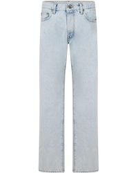 Off-White c/o Virgil Abloh - Diagonal Cotton Slim Fit Jeans - Lyst
