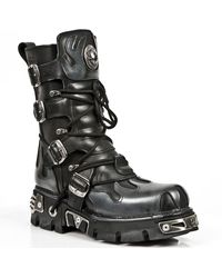 New Rock - Flame Accented/ Leather Boots-591-S2 - Lyst