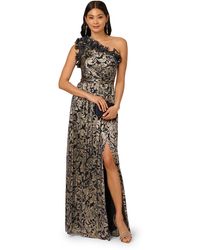 Adrianna Papell - One Shoulder Crinkle Gown - Lyst