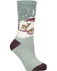 Heat Holders - Ladies Original Christmas Patterned Novelty Thermal Socks - Lyst