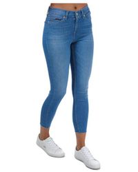 Tommy Hilfiger - Nora Mid Rise Skinny Faded Ankle Jeans In Denim - Lyst