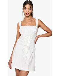 Boohoo - Bengaline Milkmaid Mini Dress - Lyst