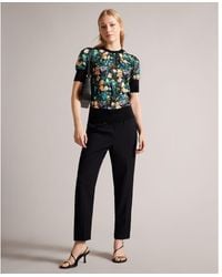 Ted Baker - Mowlii Sketchy Magnolia Short Sleeve Woven Front - Lyst