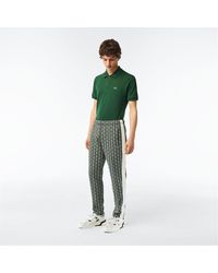 Lacoste - Geometric Patterned Regular Fit Straight Pants - Lyst
