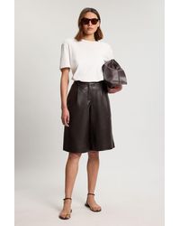 Karen Millen - Leather City Short - Lyst