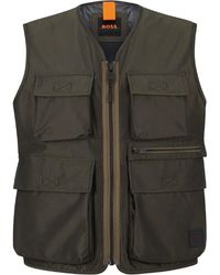 BOSS - Onslow Solid Patterned Gilet - Lyst