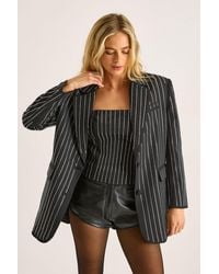 Nasty Gal - Premium Diamante Oversized Blazer - Lyst