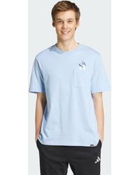 adidas - Lounge Slides Graphic Pocket Tee - Lyst