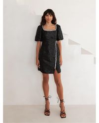 Lovedrobe - Square Neck Short Sleeve Mini Shift Dress - Lyst