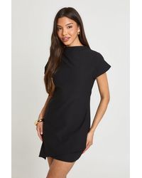 Boohoo - Cap Sleeve Double Layer Asym Hem Tshirt Dress - Lyst