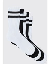 BoohooMAN - 5 Pack Mix Stripe Sport Socks - Lyst