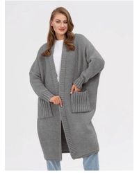 Everyday the Label - Dames Langere Ka Cardigan Met Open Voorkant En Zakken Met Lange Mouwen - Lyst