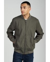 Kensington Eastside - Cotton Twill Bomber Jacket With Embroidered Logo - Lyst