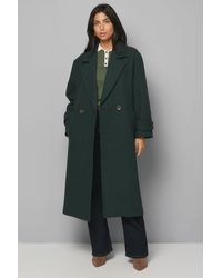 Wallis - Double Breasted Car Coat - Lyst