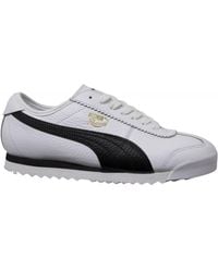 PUMA - Roma 68 Vintage Leather Low Lace Up Trainers 370051 02 - Lyst