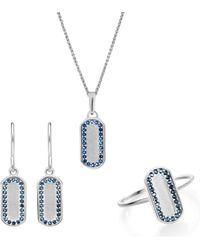 Orphelia - 'Malaga' 925 Sterling Set: Necklace + Earrings + Ring - Lyst