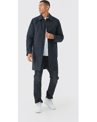 BoohooMAN - Quilted Padded Longline Raincoat Jacket - Lyst