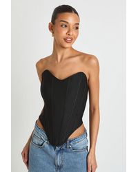 Boohoo - Bandeau Bandage Corset Top - Lyst