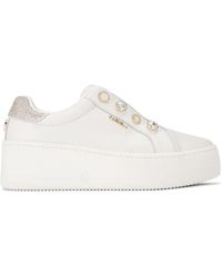 Carvela Kurt Geiger - Leather Connected Laceless Coin Sneakers - Lyst