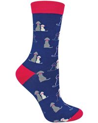Miss Sparrow - 1 Pack Ladies Novelty Dog Pattern Bamboo Socks - Lyst