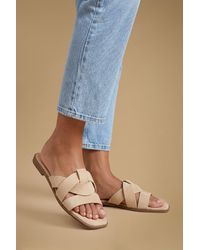 Good for the Sole - Farah Faux Suede Comfort Sliders - Lyst