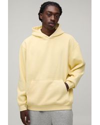 BoohooMAN - Oversized Over The Head Washed Hoodie - Lyst