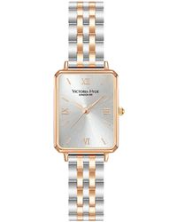 Victoria Hyde London - Rectangle Ladies Watch Dial Analogue Quartz Wristwatch With Stainless Steel Bracelet - Lyst