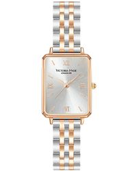 Victoria Hyde London - Rectangle Ladies Watch Dial Analogue Quartz Wristwatch With Stainless Steel Bracelet - Lyst