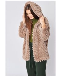 Jayley - Faux Fur Hooded Coat - Lyst