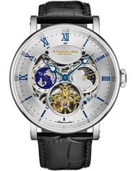 Stuhrling - Automatic Skeleton Dual Time Watch - Lyst
