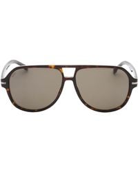 BOSS - Havana Framed Lens Sunglasses - Lyst