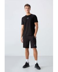 TOMMY LIFE - Printed Cotton Jersey T-Shirt And Shorts Set - Lyst