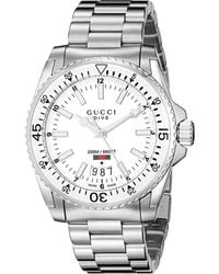 Gucci - Dive Stainless Steel Bracelet Dial Watch - Lyst