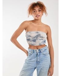 Pink Vanilla - Printed Distressed Print Corset - Lyst