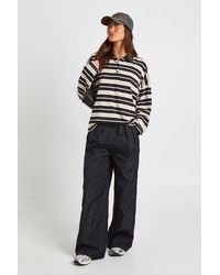 Boohoo - Nylon Pleat Detail Cargo Trousers - Lyst