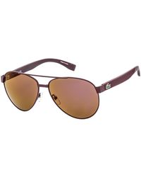 Lacoste - Matte Framed Lensed Sunglasses Metal - Lyst