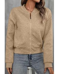 Azura Exchange - Quilted Zipup Jacket - Lyst