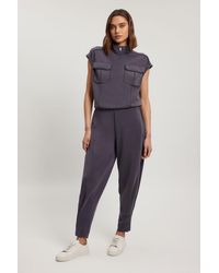 Karen Millen - Premium Luxe Barrel Leg Jogger - Lyst