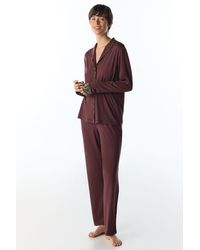 Penti - Margot Snake Print Long Sleeve Shirt Trousers Pyjama Set - Lyst