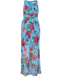 Gina Bacconi - Jennifer Printed Maxi Dress With Twist Bodice - Lyst