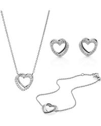 Orphelia - 'ariana' 925 Sterling Silver Set: Bracelet + Earrings + Necklace - Set-7482 - Lyst