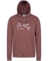 Mountain Warehouse - 'Spirit Of Adventure' Graphic Hoodie Drawcord Warm Cosy Pullover Cotton - Lyst